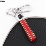 Llavero de Piel Premium con Mosquetón Giratorio de Acero — 7 Colores