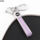 Llavero de Piel Premium con Mosquetón Giratorio de Acero — 7 Colores